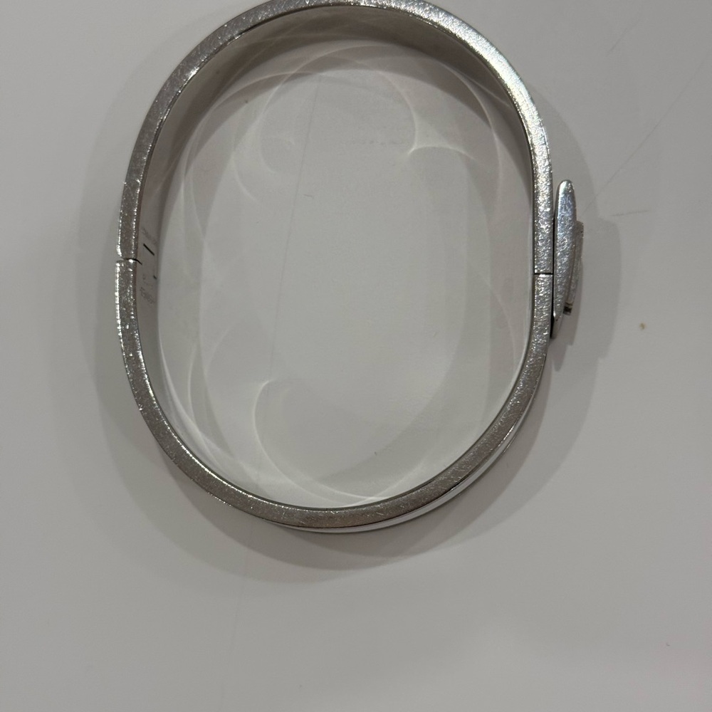 Authentic HERMES jet bracelet white with silver - Picture 8 of 10